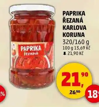 Penny Market PAPRIKA ŘEZANÁ KARLOVA KORUNA, 320/160 g nabídka
