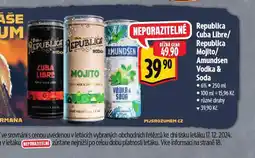 Albert Amundsen vodka & soda nabídka
