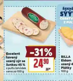 Billa Excelent tavený uzený sýr se šunkou 45% nabídka