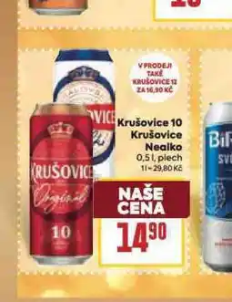 Billa Krušovice hořké nealko nabídka