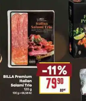 Billa Billa premium italian salami trio nabídka