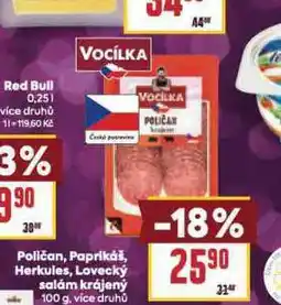 Billa Paprikáš nabídka