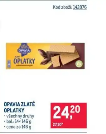 Makro OPAVIA Zlaté oplatky nabídka