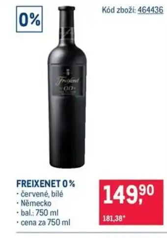 Makro FREIXENET 0% nabídka