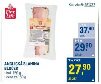 Makro Anglická slanina bloček nabídka