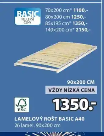 JYSK Lamelový rošt Basic A40 nabídka