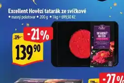 Albert Hovězí tatarák ze svíčkové nabídka