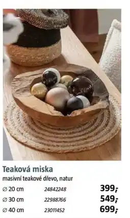 Bauhaus Teaková miska nabídka