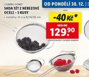 Lidl Sada sít z nerezové oceli 3 kusy nabídka