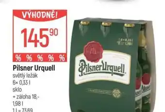 Globus Pilsner Urquell světlý ležák nabídka