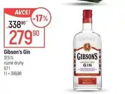 Globus Gibson's Gin nabídka