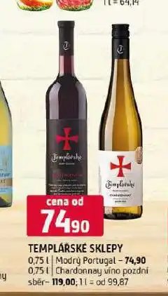 Terno Templářské sklepy modrý portugal nabídka