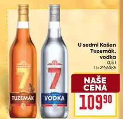 Billa U sedmi Kašen Tuzemák, vodka 0,5l nabídka