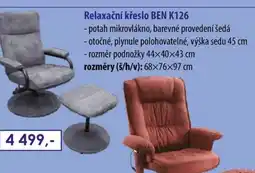 IDEA nábytek Relaxační křeslo BEN K126 nabídka