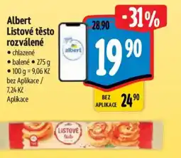 Albert Albert listové těsto rozválené nabídka