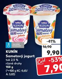 Kaufland KUNÍN Sametový jogurt nabídka