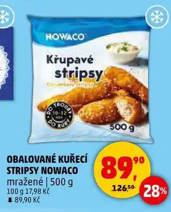 Penny Market OBALOVANÉ KUŘECÍ STRIPSY NOWACO mražené, 500 g nabídka