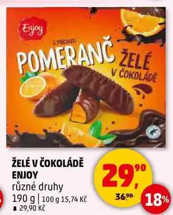 Penny Market ŽELÉ V ČOKOLÁDĚ ENJOY různé druhy, 190 g nabídka