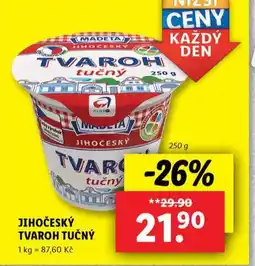 Lidl Jihočeský tvaroh tučný nabídka