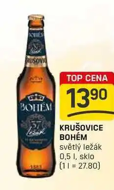 Flop KRUŠOVICE BOHÉM světlý ležák 0,5l nabídka