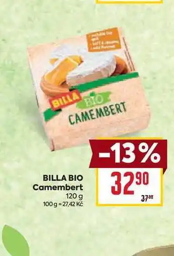 Billa BILLA BIO Camembert 120 g nabídka