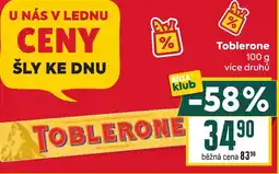 Billa Toblerone nabídka