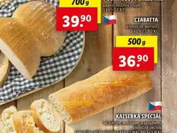 Lidl Ciabatta nabídka