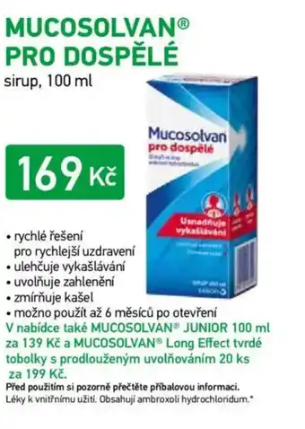 Alphega Lékárna MUCOSOLVAN Pro dospělé nabídka