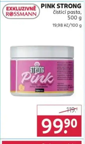 Rossmann PINK STRONG čisticí pasta nabídka