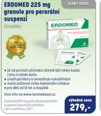 PharmaPoint ERDOMED 225 mg granule pro perorální suspenzi nabídka