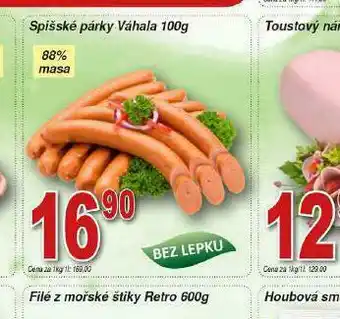 Lidl Spišeké párky nabídka