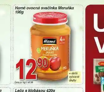 Lidl Hamé ovovná svačinka meruňka nabídka