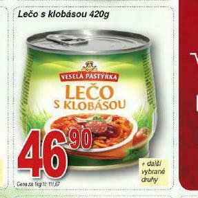 Lidl Lečo s klobásou nabídka