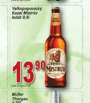 Lidl Pivo velkopopovický kozel mistrův ležák nabídka