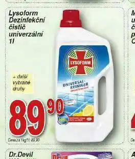Lidl Lysoform dezinfekční čistič univerzální nabídka