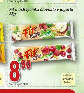 Lidl Fit müsli tyčinka šťavnatá v jogurtu nabídka