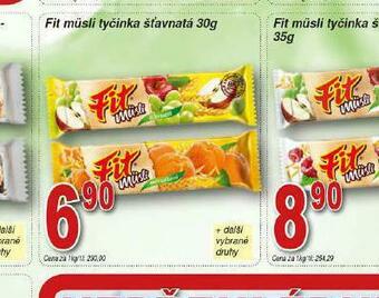 Lidl Fit müsli tyčinka šťavnatá nabídka