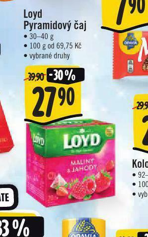 Jip Loyd pyramidový čaj nabídka