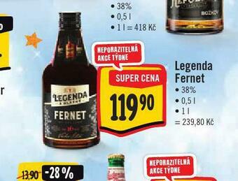 Jip Legenda fernet nabídka