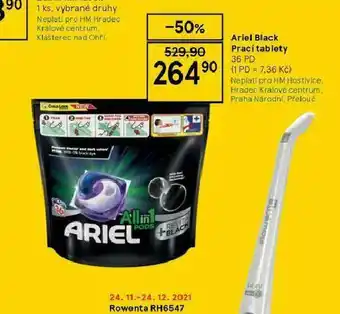 Tesco Ariel black prací tablety nabídka