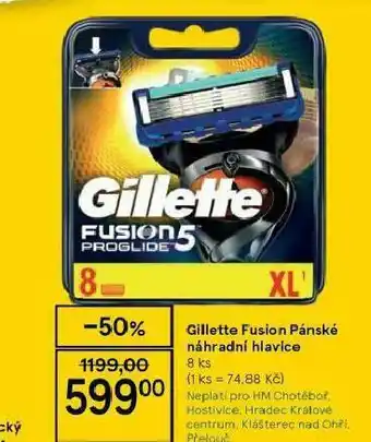 Tesco Gillette fusion pánské náhradní hlavice nabídka