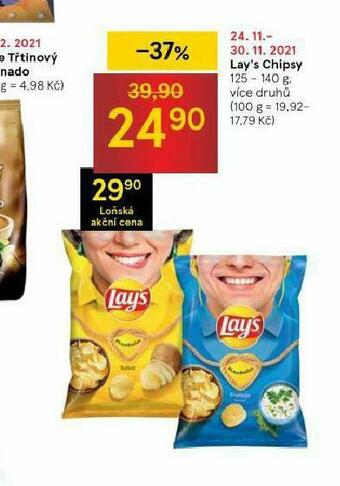 Tesco Lay´s chipsy nabídka