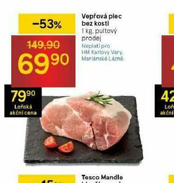 Tesco Vepřová plec bez kosti nabídka