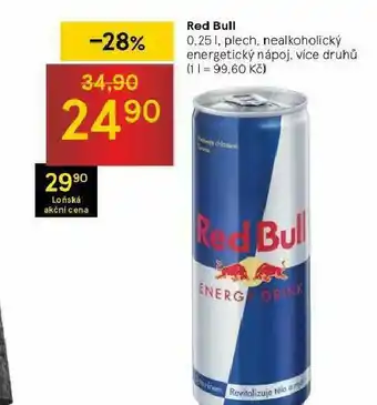 Tesco Red bull energy drink nabídka