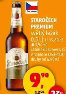 Penny Market STAROČECH PREMIUM světlý ležák, 0,5 l nabídka