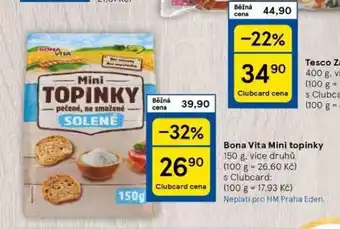 Tesco Bona vita mini topinky nabídka