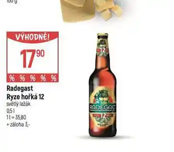 Globus Pivo radegast ryze hořká 12 nabídka