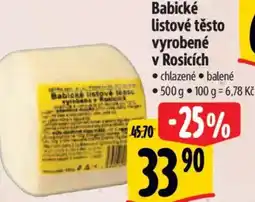 Albert Babické listové těsto vyrobené v Rosicích nabídka