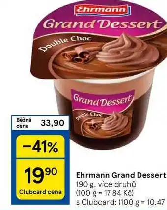 Tesco Ehrmann Grand Dessert, 190 g nabídka