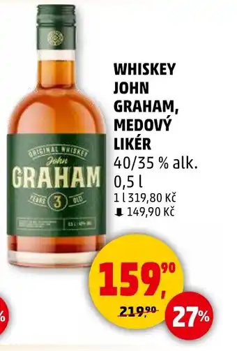 Penny Market Whiskey JOHN GRAHAM, Medový likér nabídka